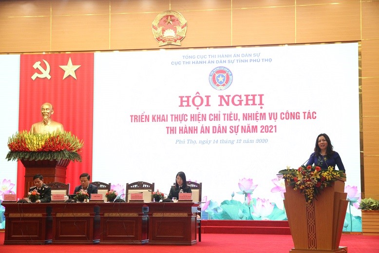 Cục Thi hành án dân sự tỉnh Phú Thọ tổ chức Hội nghị triển khai thực hiện chỉ tiêu, nhiệm vụ công tác thi hành án dân sự năm 2021